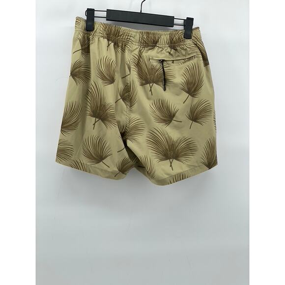 BEARBOTTOM CLOTHING Men’s Tan Coastal Shade Printed Stretch Swim Trunks SZ M - Picture 2 of 10